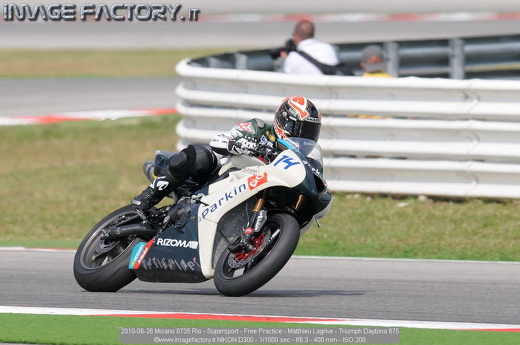 2010-06-26 Misano 0735 Rio - Supersport - Free Practice - Matthieu Lagrive - Triumph Daytona 675